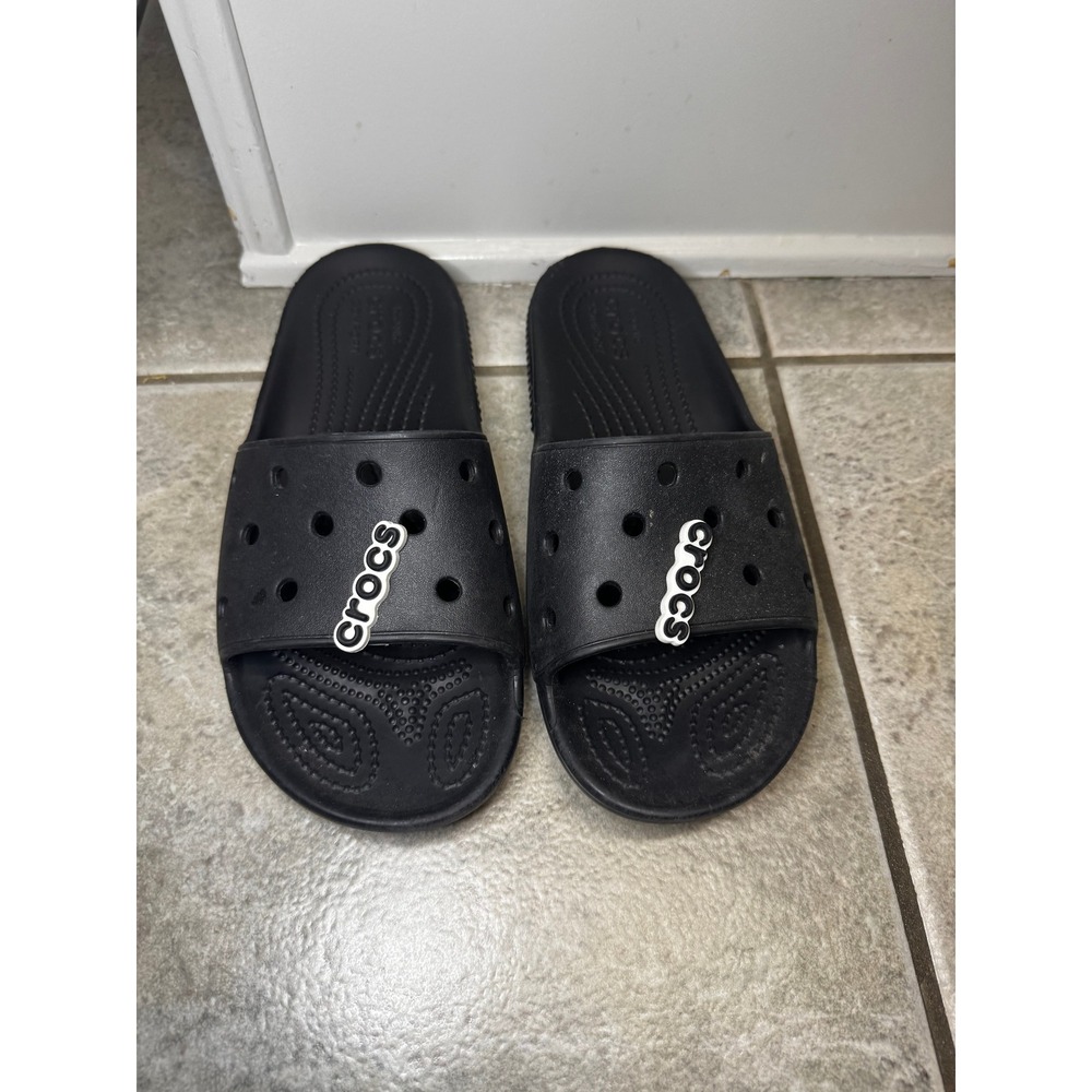 Crocs Classic Slide Sandals Black Women's Size 6 Comfort Slip On